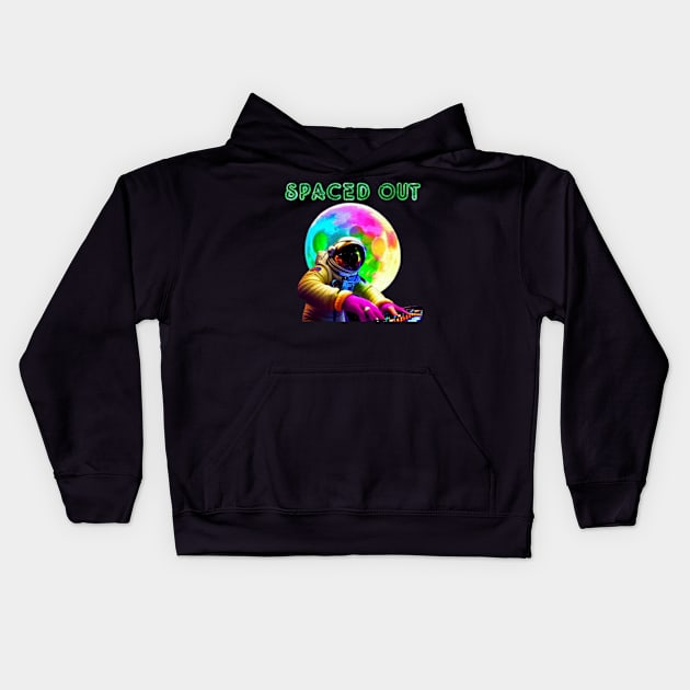 spaced out spaceman Kids Hoodie by scouserian